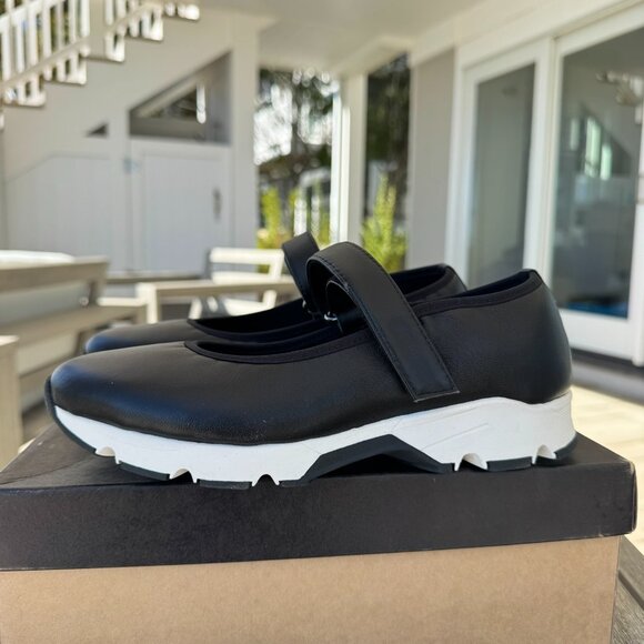 New ALL BLACK MJ Platform Ballet Flats Mary Jane Sneakers Black US 7 / EUR 37 - Picture 13 of 16